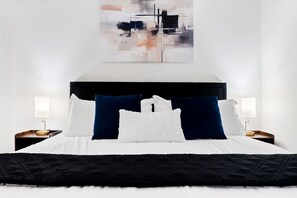 1 bedroom, desk, iron/ironing board, travel cot