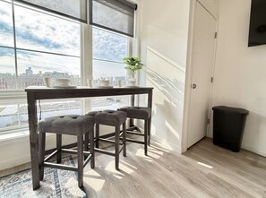 Dining - Chic 1BR Old City Apt with King Bed, City View, and Gym (Philadelphia)