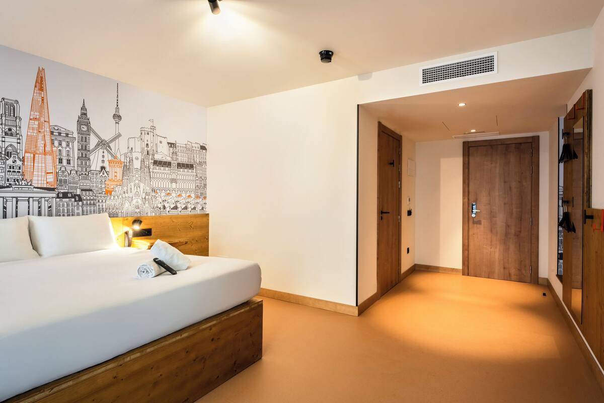 Memory foam beds, desk, blackout drapes, soundproofing