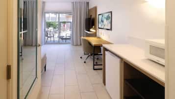 In-room safe, desk, iron/ironing board, alarm clocks