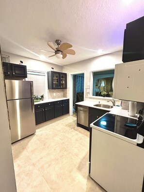 Microwave, oven, stovetop, dishwasher