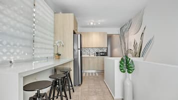 Superior-Apartment | Eigene Küche | Kühlschrank, Kochgeschirr/Geschirr/Besteck