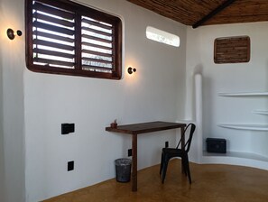 Double Room, Balcony, Beach View | Desk, laptop workspace