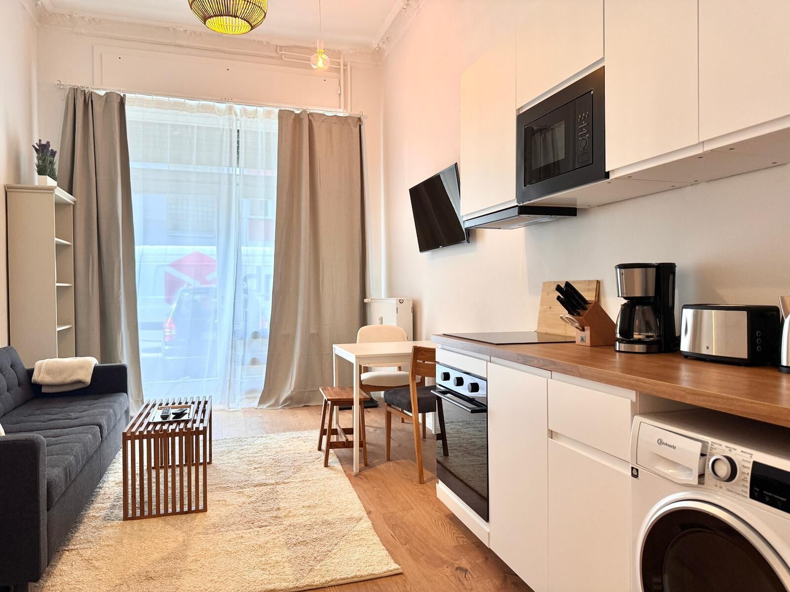 Microwave, oven, stovetop, dishwasher