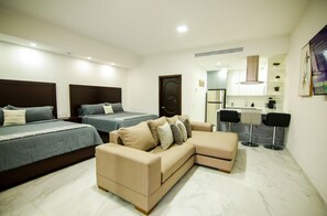 1 bedroom, iron/ironing board, internet, bed sheets