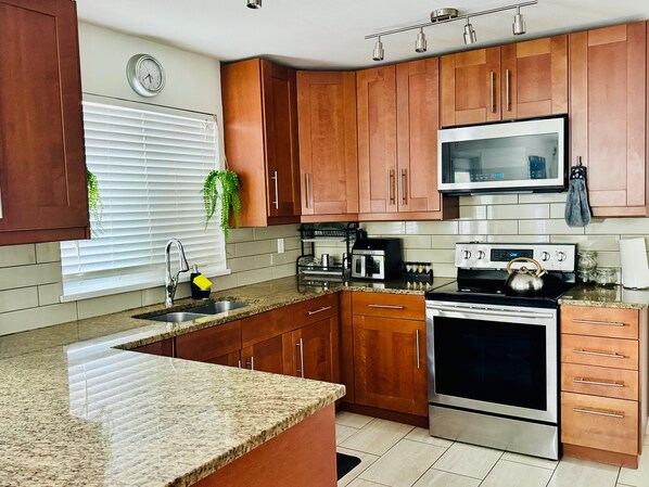 Microwave, oven, stovetop, dishwasher