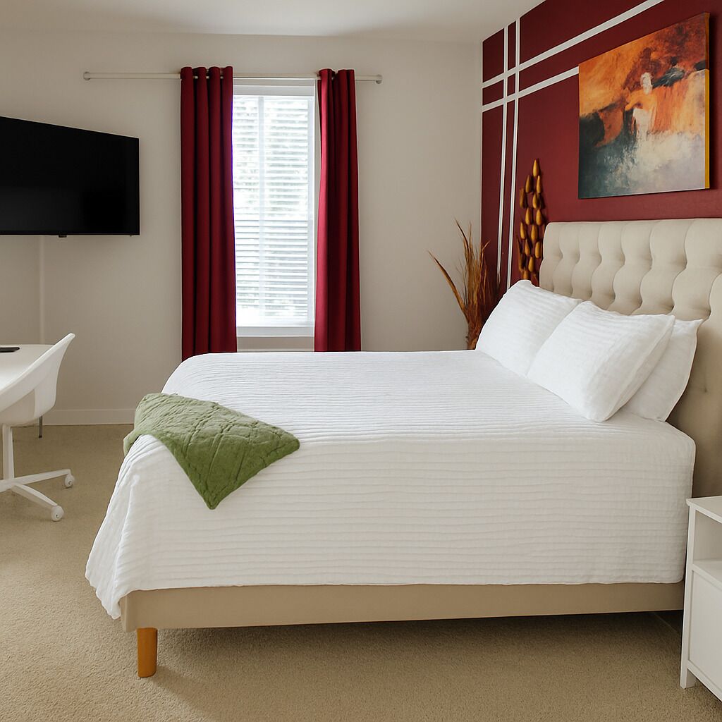 2 bedrooms, desk, iron/ironing board, free WiFi