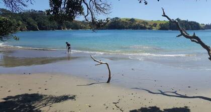 Bach at the beach
- Situated at Taiharuru (east coast near Whangarei, Northland)