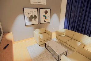 Deluxe Suite, 1 Bedroom, Balcony, River View | Living room