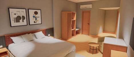 Premium Room, 1 King Bed, City View, Corner | Free WiFi, bed sheets
