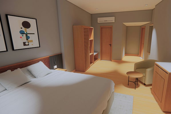 Premium Room, 1 King Bed, City View, Corner