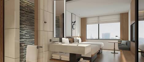 Room, 2 Double Beds, City View