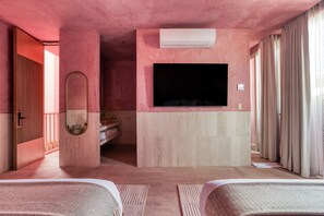 Sábanas de algodón egipcio, ropa de cama de alta calidad y minibar 