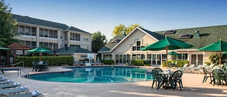 Claim your lounger early and enjoy a resort-style afternoon.