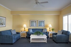 TV, DVD player, ping pong