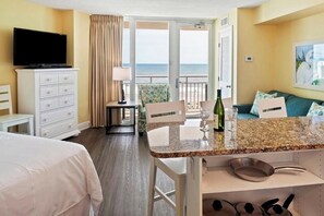 1 bedroom, iron/ironing board, free WiFi, bed sheets - Oceanfront Studio w/ Balcony – Perfect Ormond Beach Retreat by the Water (Ormond Beach)