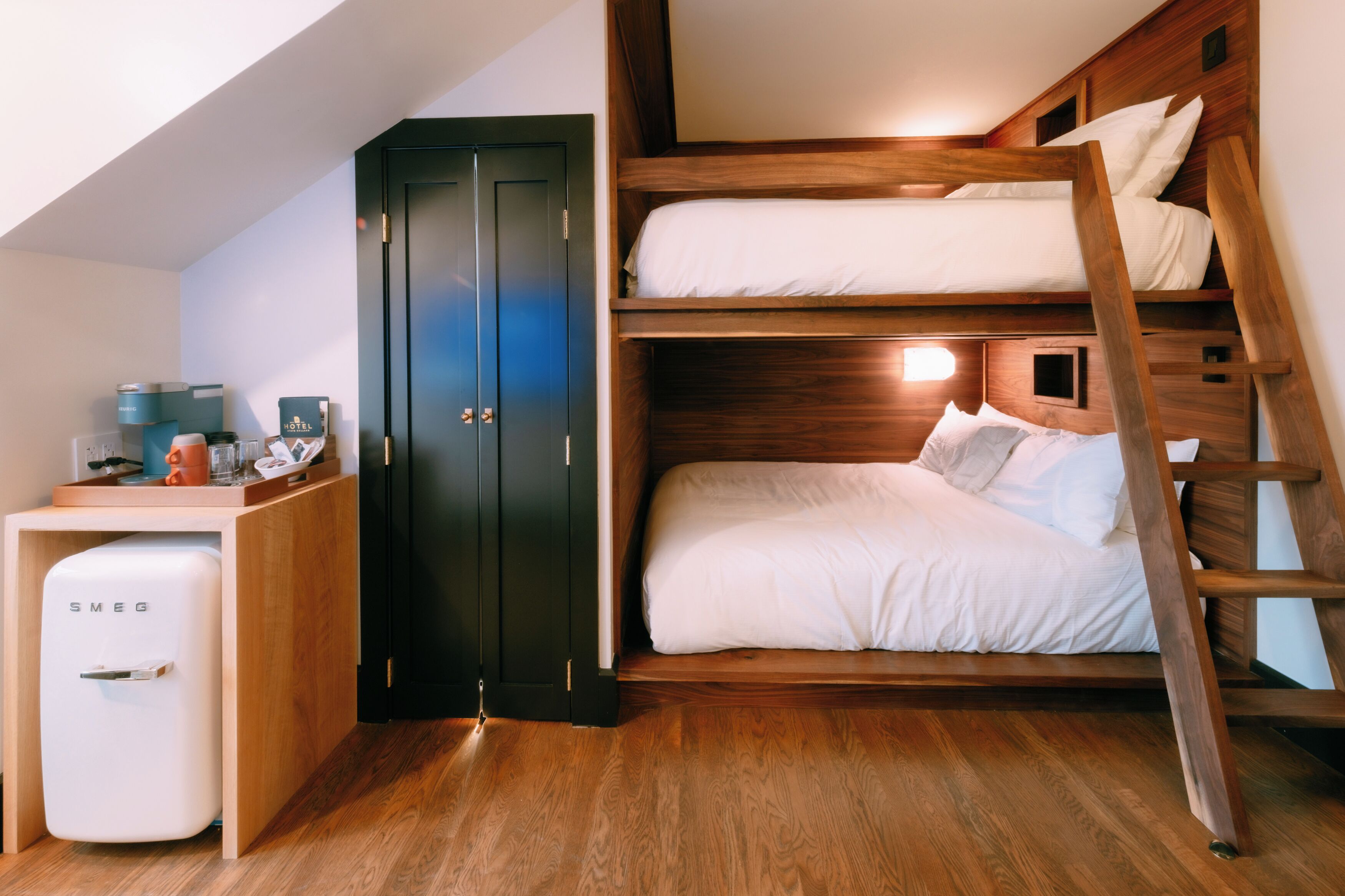 Queen Bunk -  Allen Street View | Individually decorated, individually furnished, blackout drapes