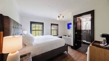 Habitació Elite, 1 llit de matrimoni gran i sofà llit, vistes a la ciutat | Decoració individual, mobiliari individual i cortines opaques