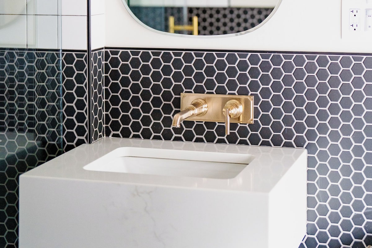 Separate tub and shower, hair dryer, towels, soap