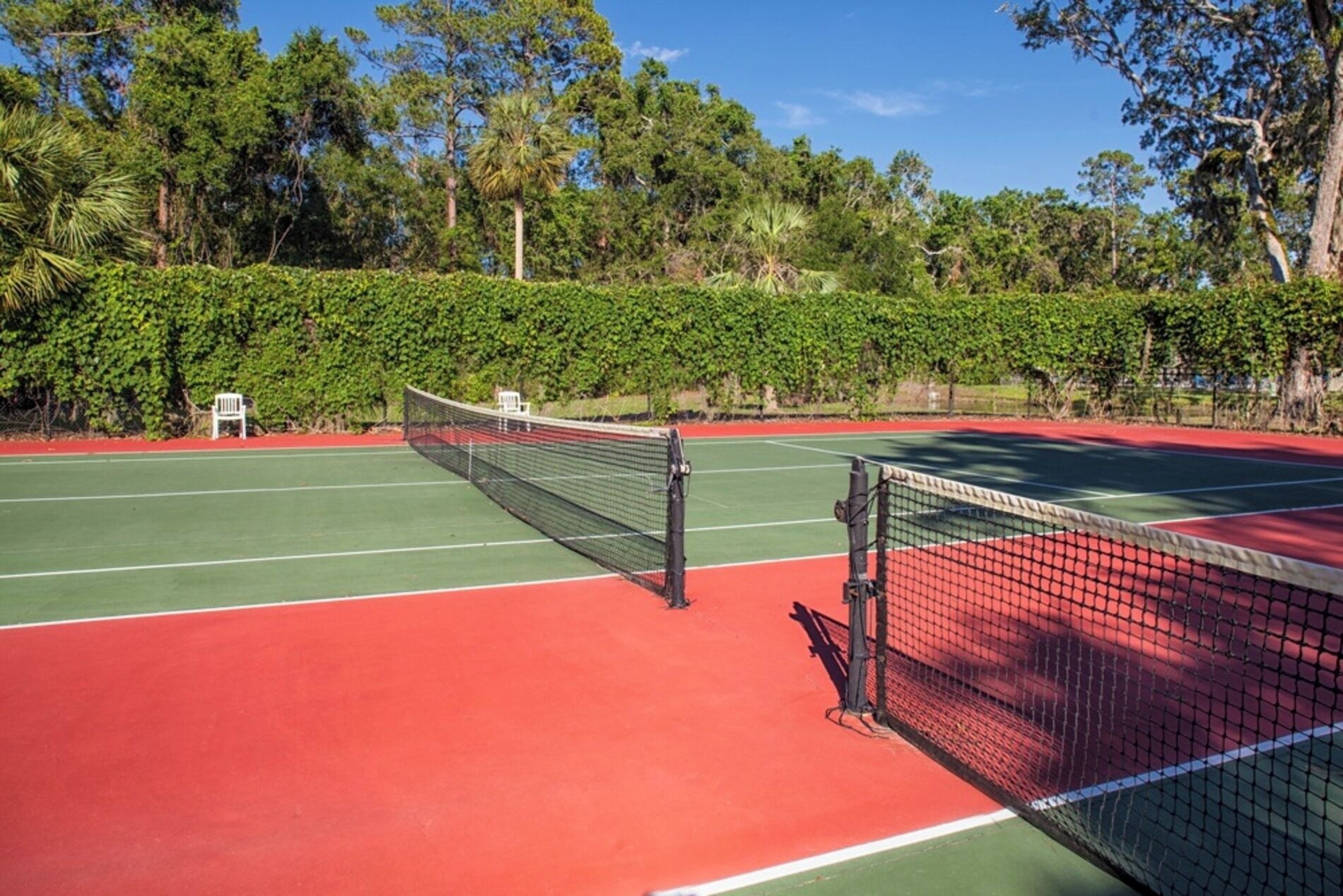 Serve up fun matches on the sunny, well-kept courts.