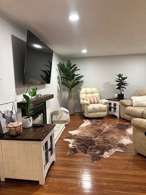 Télévision, cheminée