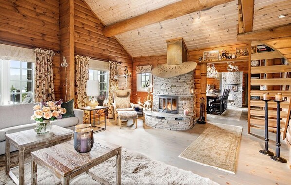Fernseher, Kamin