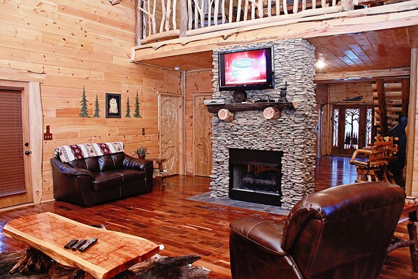 TV, fireplace, DVD player, table football