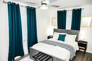 2 bedrooms, iron/ironing board, travel crib, free WiFi