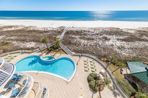 Indoor pool - Beachfront Spanish Key | Steps from Flora Bama | Pools, Hot Tub, Gym & More! | My Beach Getaways (Pensacola)