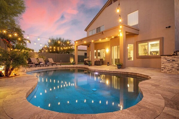 A heated pool