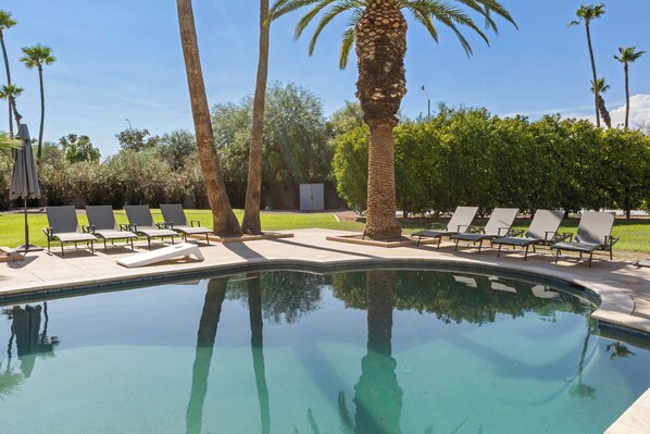 A heated pool