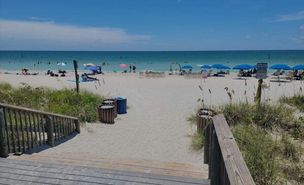 Sun loungers, beach towels