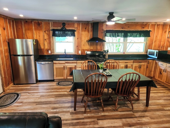 Microwave, oven, stovetop, dishwasher