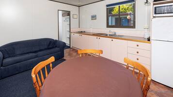 Classic Cabin | Living area | 32-inch LCD TV with cable channels