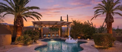 A heated pool