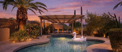 A heated pool