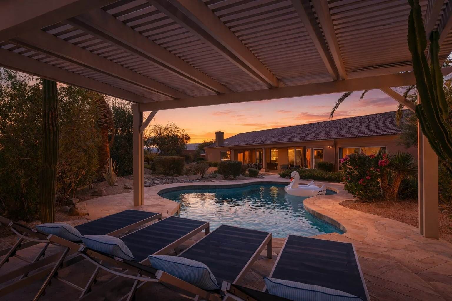 A heated pool