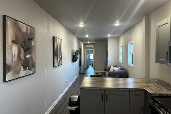 Luxury Apartment, City View | Private kitchen | Full-size fridge, microwave, oven, stovetop