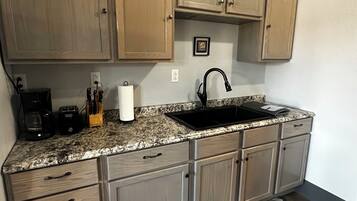 Premium Apartment, City View | Private kitchen | Full-size fridge, microwave, oven, stovetop