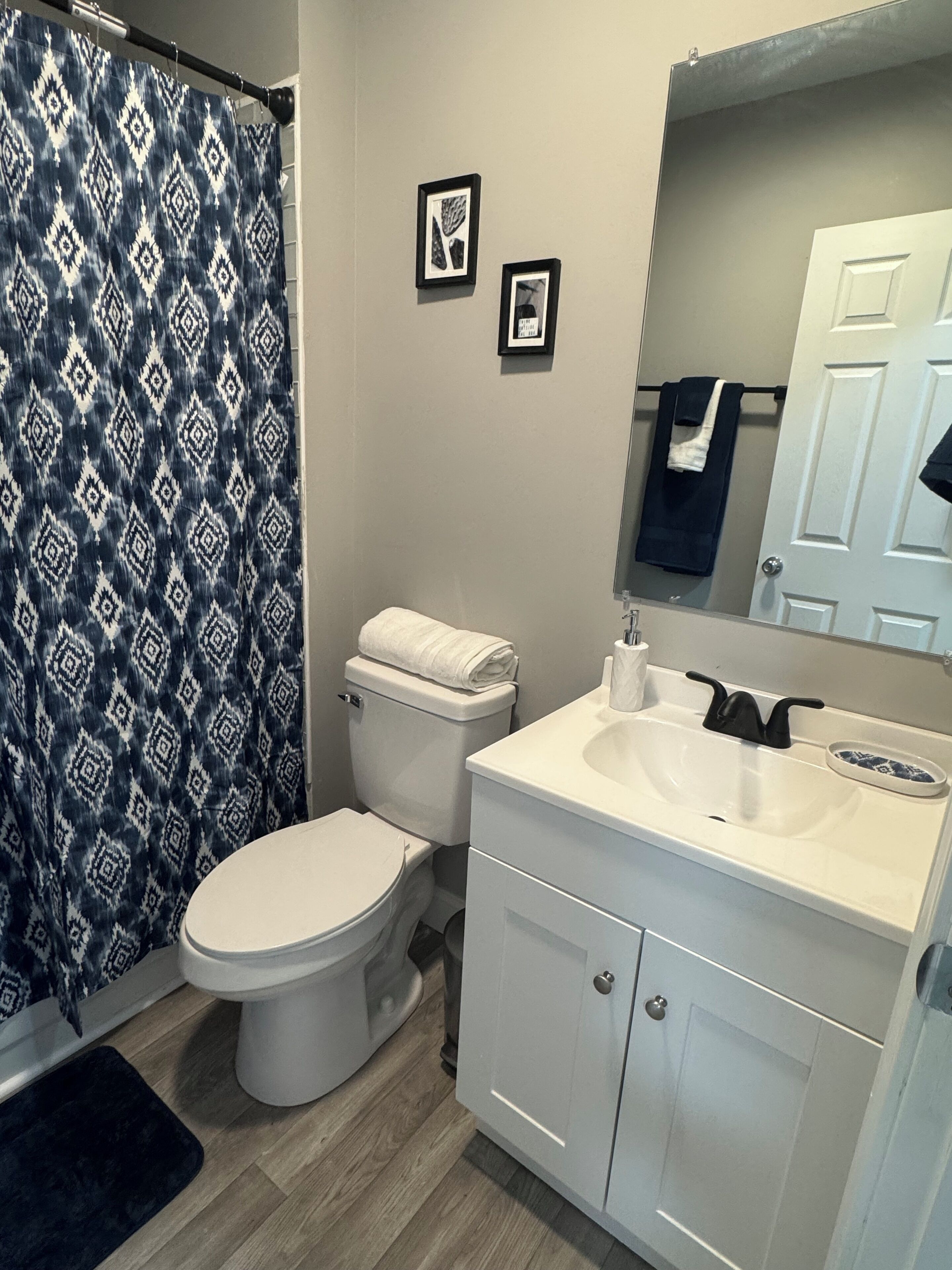 Towels, soap, toilet paper