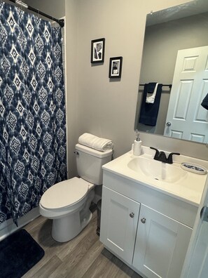 Towels, soap, toilet paper