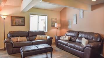 Una televisión, una chimenea