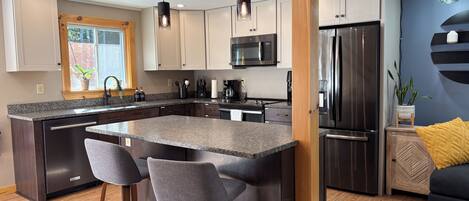 Microwave, oven, stovetop, dishwasher