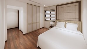 Habitación de lujo doble, vistas a la ciudad | Caja fuerte, escritorio, espacio para trabajar con un portátil