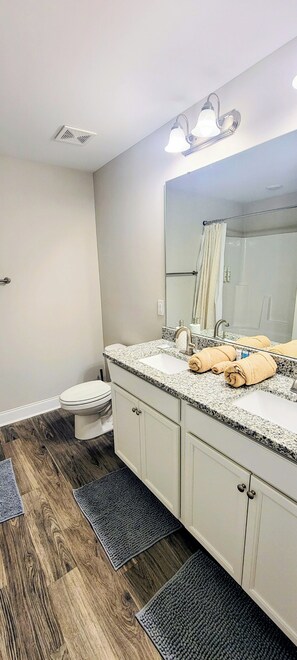 Towels, soap, toilet paper