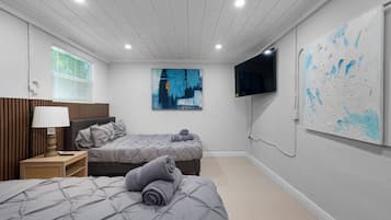 1 bedroom, travel crib, WiFi, bed sheets