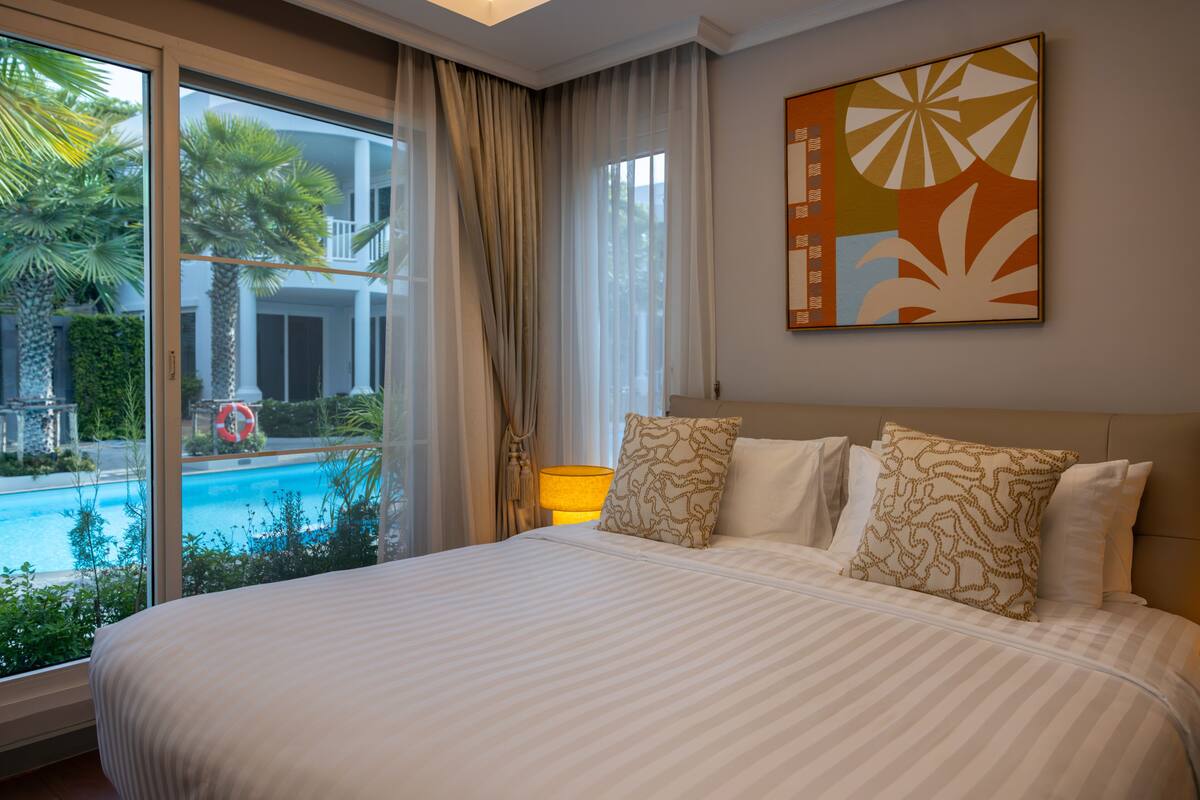 2 Bedroom Poolside King Villa | Ücretsiz kablosuz İnternet, çarşaf takımı 