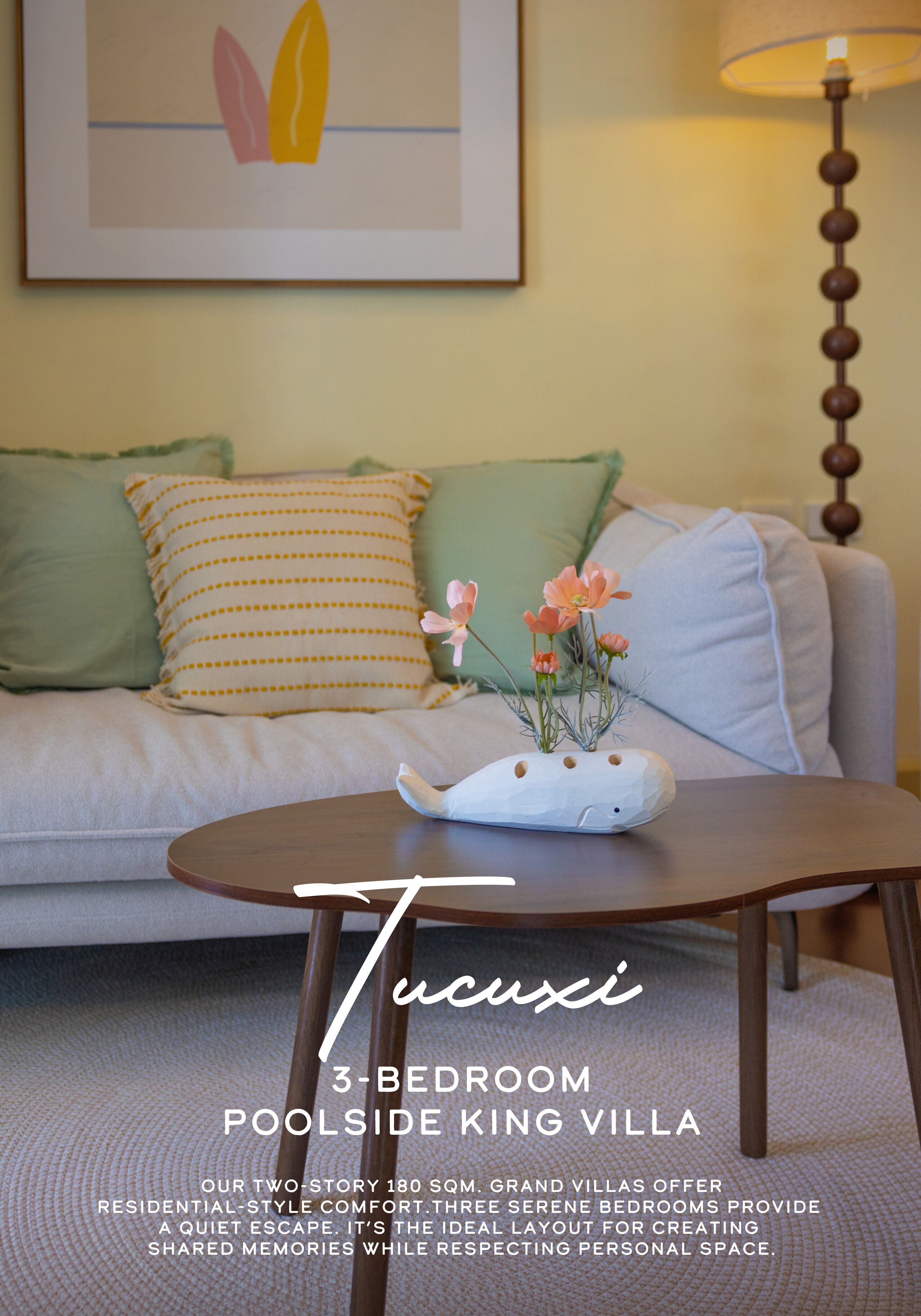 3 Bedroom Poolside King Villa With Bunkbed | 起居區