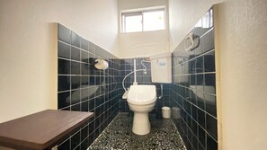 Dusche, Haartrockner, Bidet, Handtücher