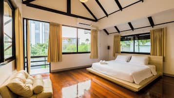 5 slaapkamers, een strijkplank/strijkijzer, wifi, beddengoed